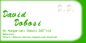 david dobosi business card